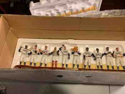 The 1955 Brooklyn Dodgers Baseball Team Statues Danbury Mint Never Displayed
