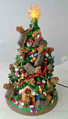 Danbury Mint Yorkie Christmas Tree Yorkshire Terrier Dog - Lighted; Rare Find!