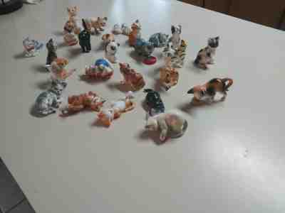 paws for thought cat figures set of 25 cats of character fine bone china.