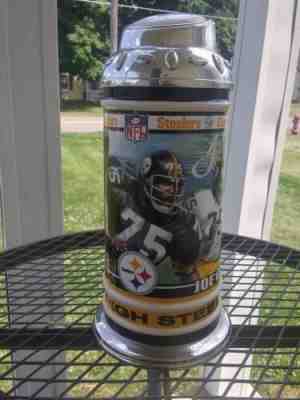 Joe Greene Stein , Glass / Mug Steelers Danbury Mint 