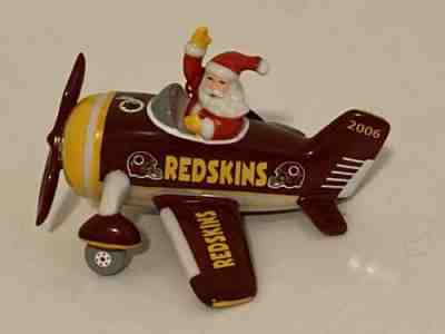 Danbury Mint NFL Washington Redskins Victory Plane Santa Christmas Ornament 2006