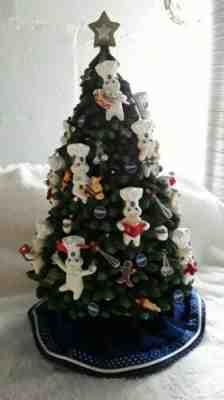 2002 Danbury Mint Pillsbury Dough Boy Lighted Christmas Tree