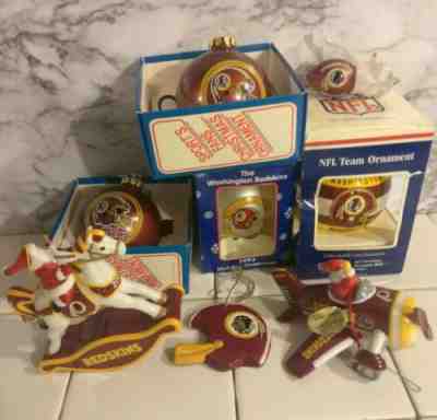 Danbury NFL Washington Redskins Rocking Horse Airplane Christmas Ornament LOT