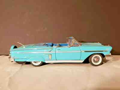 Danbury Mint 1958 Chevrolet IMPALA Convertible Die Cast Car Turquoise Blue