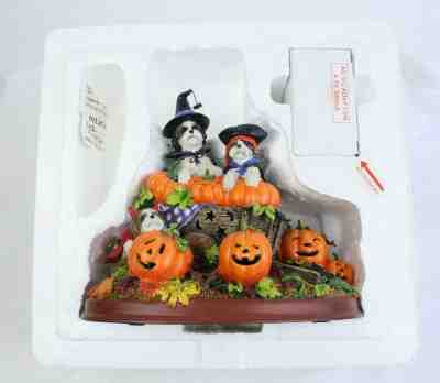 The Danbury Mint Rare Pumpkin Patch Shih Tzu Halloween Dog Costumes Brand New