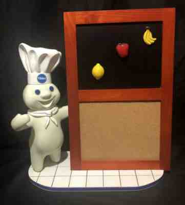 Pillsbury Doughboy Poppin Fresh Message Chalk Board Blackboard Chalk Magnet 2004
