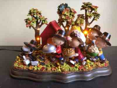 Danbury Mint A Time To Give Thanks Peanuts Charlie Brown Snoopy Lights Up Mint