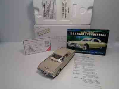 DANBURY MINT 1961 FORD THUNDERBIRD HT LE ED #832 GOLDEN ANN.ED. BNIB W/ DOCS&BRO