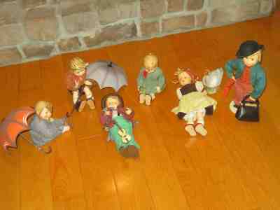 Danbury Mint Goebel Hummel Dolls- Set of 6 Porcelain Large Geese Girl & More