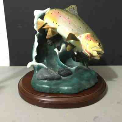 Franz Dutzler Danbury Mint "Gentle Yellowstone" Rainbow Trout Treasures Figurine