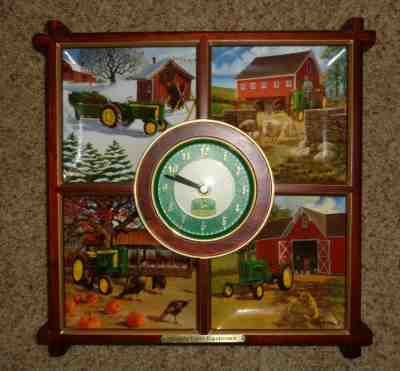 RARE Danbury Mint Four Seasons John Deere Clock - Certificate Authenticity