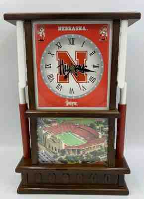 Nebraska Cornhuskers Huskers Football Memorial Stadium Desk Clock Danbury Mint