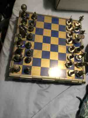 Danbury Mint STAR WARS Pewter CHESS SET (1993) NEVER USED - COMPLETE & NEAR MINT