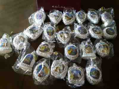 Lot of 2 Danbury Mint Nativity Illuminated Christmas Ornaments in Box 23 Total 