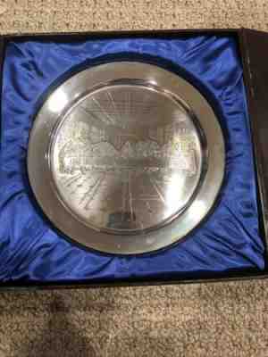 The Danbury Mint, “The Last Supper” Sterling Silver Plate, With 24KT Gold