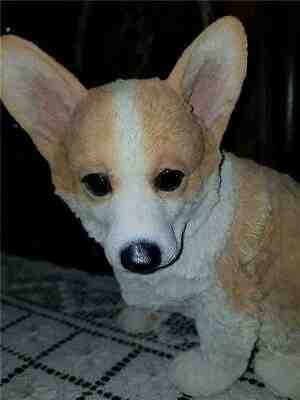 Vintage Danbury Mint Collectible 10" LI'L CORGI PUP Puppy Dog Figure Statue