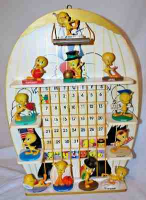 Complete Set Tweety Bird Calendar Goebel Figurines by Danbury Mint  