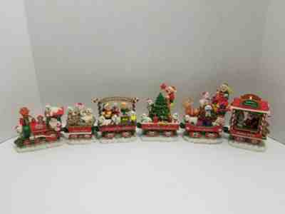  Danbury Mint Bichon Frise Dog Christmas Express Figurine Decor Train Santa 6 PC