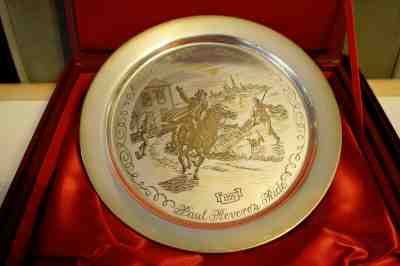 Danbury Mint American Bicentennial Paul Revere's Ride  24K Sterling Silver Plate