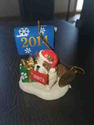 Danbury mint christmas ornaments Bulldog 2014 Dear Santa