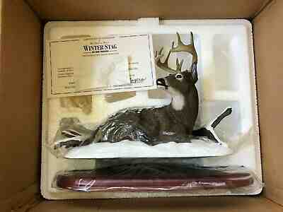 DANBURY MINT ''Winter Stag" BY BOB TRAVERS - NEW