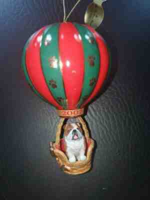 Danbury Mint Bulldog Ornament 2007 Holiday Adventure