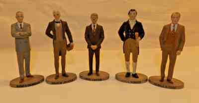 5 DANBURY MINT Painted Pewter PRESIDENT FIGURES Eisenhower Jackson Ford Monroe +