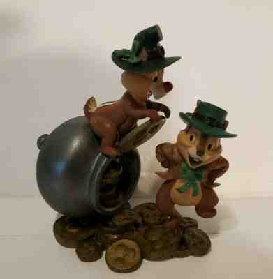 Danbury Mint DISNEY Perpetual Calendar Figurine MARCH CHIP N' DALE Leprechauns