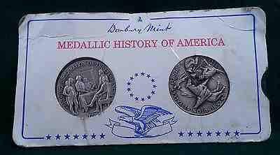 DANBURY MINT MEDALLIC HISTORY OF AMERICA COMMEMORATIVE MEDALS STERLING