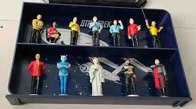1991 Danbury Mint Star Trek Ceramic Figure Collection Complete With Display