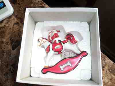 2008 DANBURY MINT ARKANSAS RAZORBACKS ORNAMENT (ROCKIN SANTA) NIB