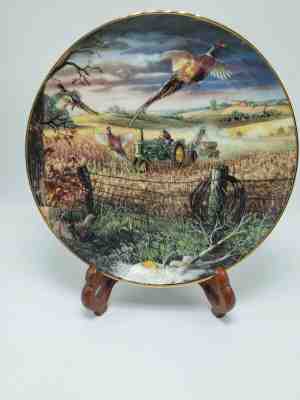Danbury Mint Autumn Harvest John Deere 8" Life On The Farm Plate
