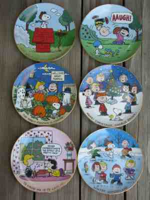 PEANUTS Magical Moments Danbury Mint all 12 Plates ~ Complete Collectible Set 