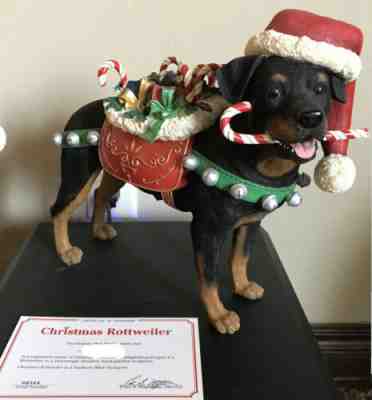 Christmas Rottweiler By The Danbury Mint With Original Packaging