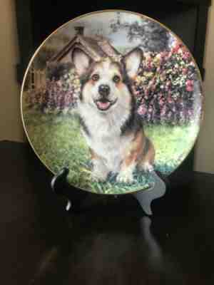 Eager to Play by Rick Garland Pembroke Welsh Corgi Danbury Mint Collector Plate
