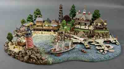 The Danbury Mint Detailed Lighthouse Point Sculpture 4 Piece Set by Colin Gough