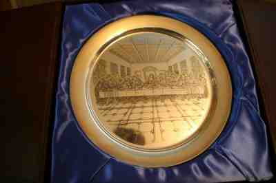 The Danbury Mint The Last Supper Sterling Silver Plate With 24KT Gold