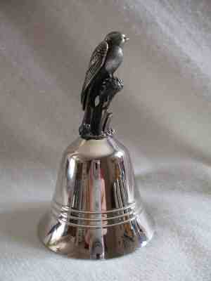 Danbury Mint Barn Swallow Silverplated Songbird Bell 