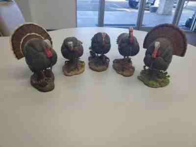 Set Of 5 Royal Slam Collection By Jeff Rechin Turkey Danbury Mint Figurines