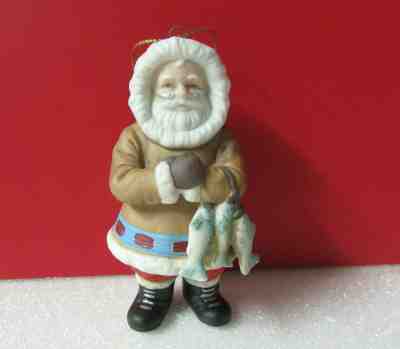 Danbury Mint GREENLAND Santa Around the World Porcelain Ornament