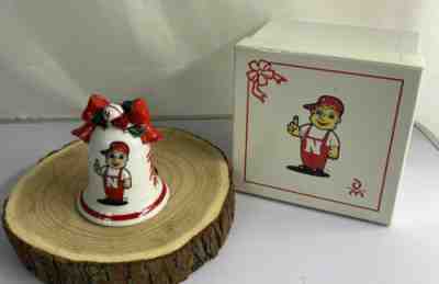 DANBURY MINT ~ Nebraska Cornhuskers ~ 2003 CHRISTMAS BELL ORNAMENT New