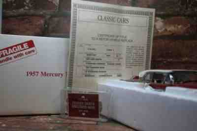 DANBURY MINT 1/24 SCALE 1957 MERCURY TURNPIKE CRUISER IN BOX WITH TITLE