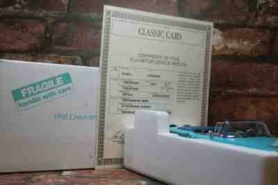 DANBURY MINT 1/24 SCALE 1958 CHEVROLET IMPALA CONVERTIBLE IN BOX WITH TITLE