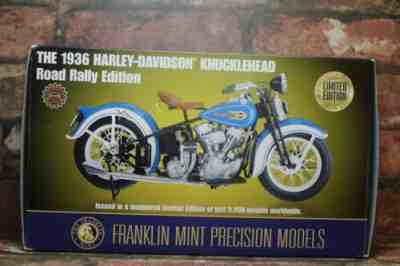 FRANKLIN MINT 1936 HARLEY DAVIDSON LIMITED ED El KNUCKLEHEAD ROAD RALLY ED 1/10