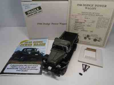 DANBURY MINT 1946 DODGE POWER WAGON W/ TITLE & BRO. CLEAN PREOWNED READ DISCRIP 