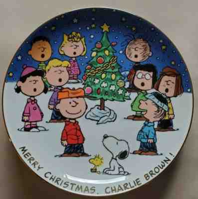 Danbury Mint Peanuts Magical Moments Merry Christmas Charlie Brown Plate Holiday
