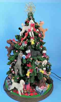 DANBURY MINT lighted POODLE DOG CHRISTMAS TREE (MIB)