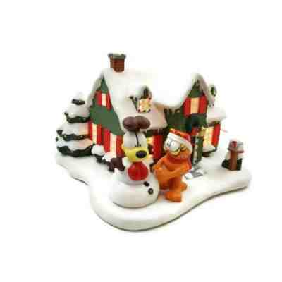 Garfield Village House Christmas At Garfields Danbury 1994 Jim Davis Light Up