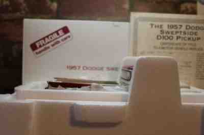 DANBURY MINT 1/24 SCALE 1957 DODGE SWEPTSIDE D-100 PICKUP IN BOX WITH TITLE