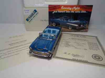 DANBURY MINT 1957 CHEVROLET BEL AIR CONVERT. W/ TITLE & BRO NICE PAINT "READ"